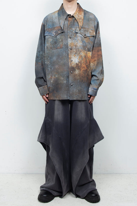Angel Fin Layer Sweatpants Charcoal