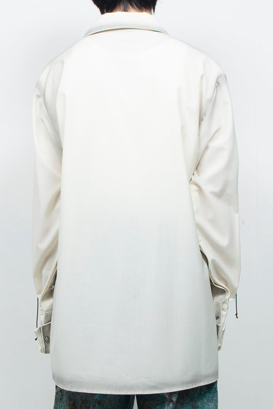 Shadow Effected Stitch Shirt White