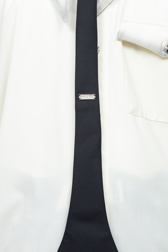 Spiky Diagram Tie Black