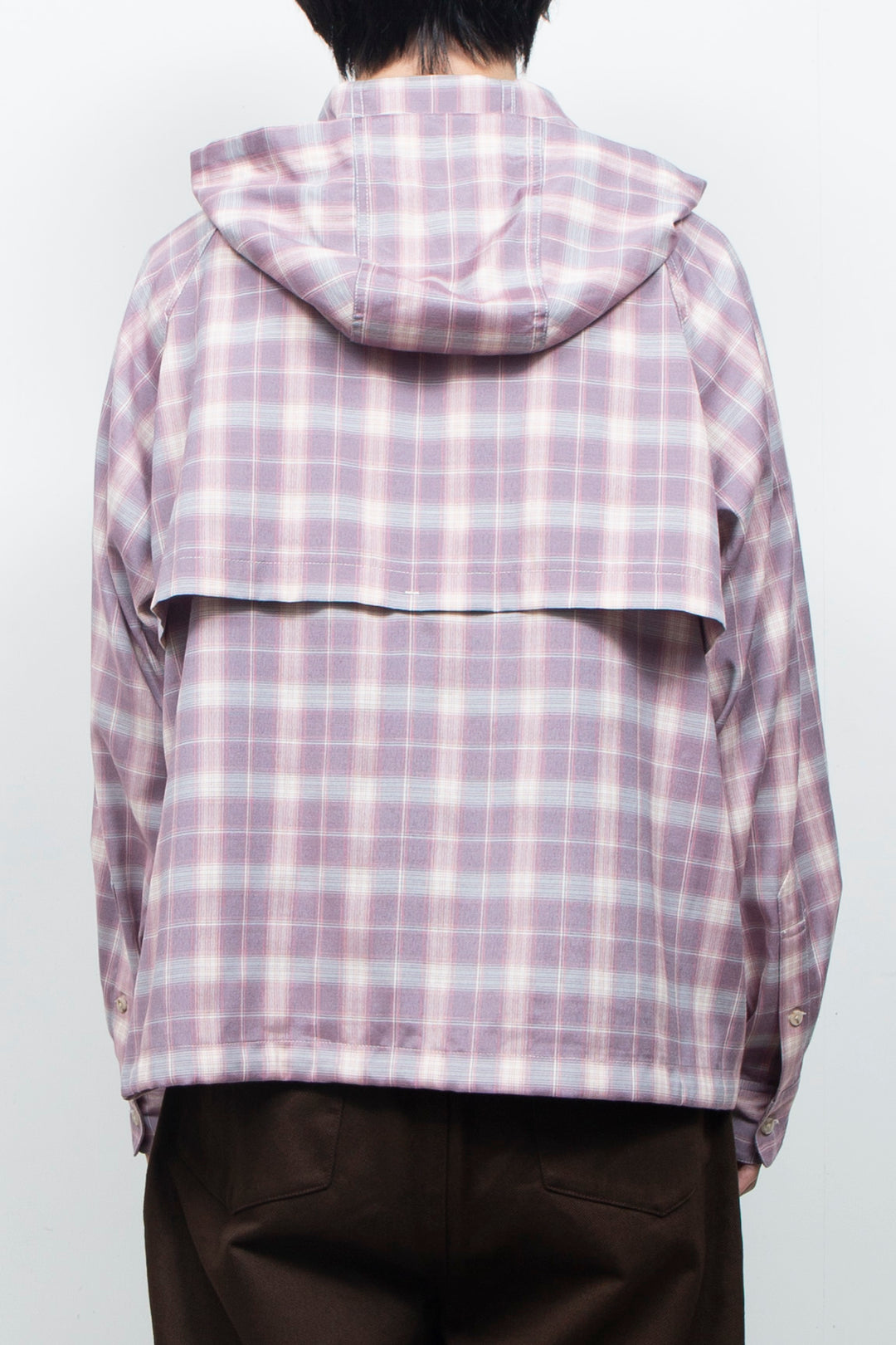 Tech Check Hooded Ventilation Shirt PINK