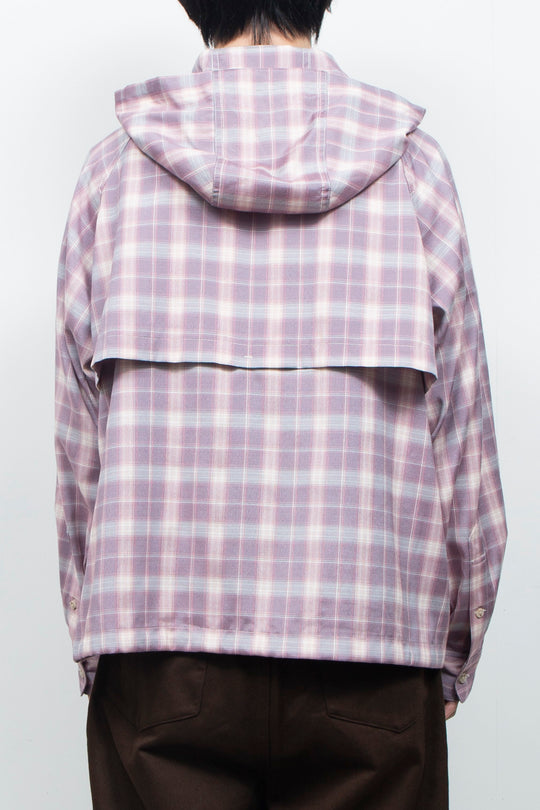 Tech Check Hooded Ventilation Shirt PINK