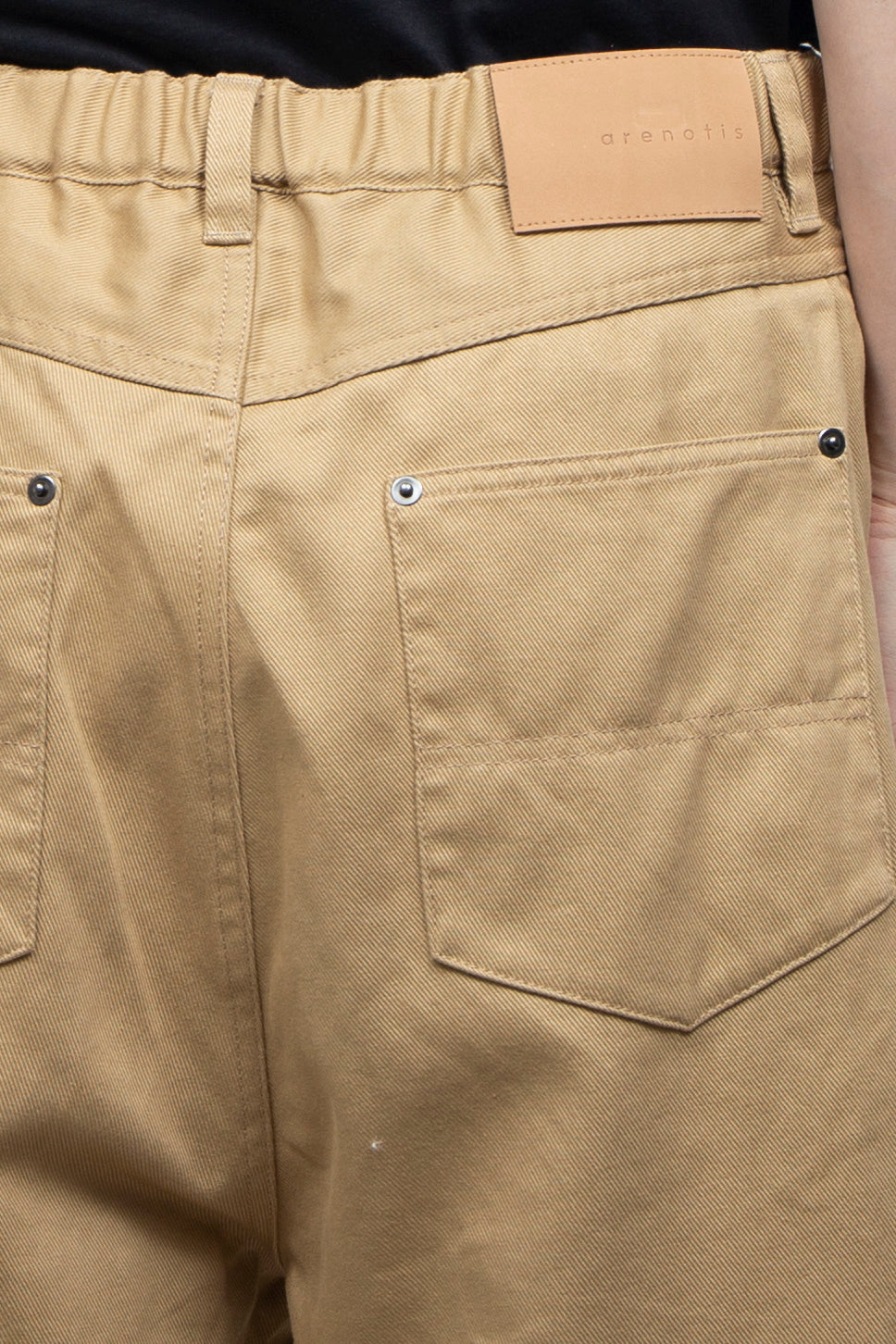 Clear Twill Crescent Wide 5-Pocket Trousers BEIGE
