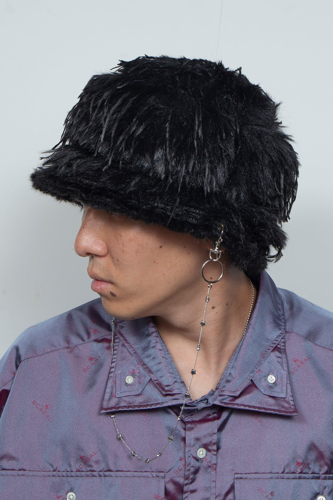 DETACHABLE JEWELRY BUCKET HAT BLACK