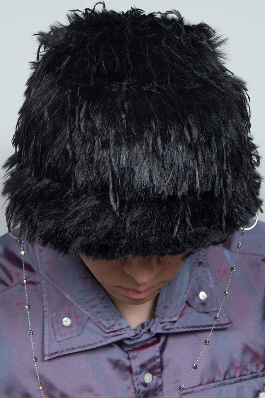 DETACHABLE JEWELRY BUCKET HAT BLACK