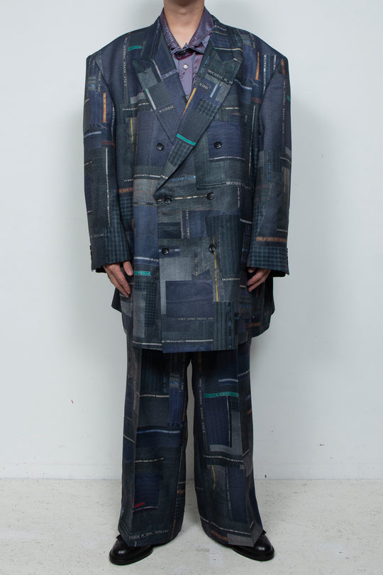 LUXURY SCRAPS TAILOR-MADE DOUBLE JKT BLACK