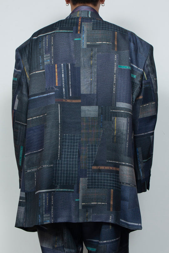 LUXURY SCRAPS TAILOR-MADE DOUBLE JKT BLACK