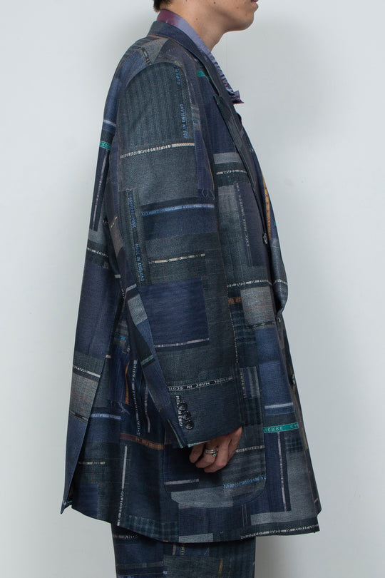 LUXURY SCRAPS TAILOR-MADE DOUBLE JKT BLACK