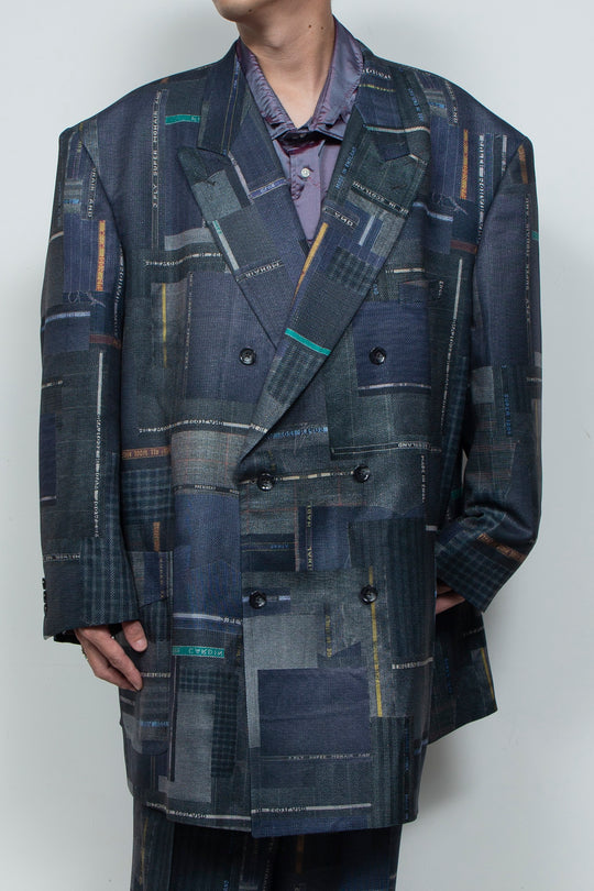 LUXURY SCRAPS TAILOR-MADE DOUBLE JKT BLACK