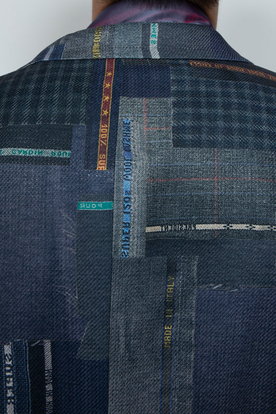 LUXURY SCRAPS TAILOR-MADE DOUBLE JKT BLACK