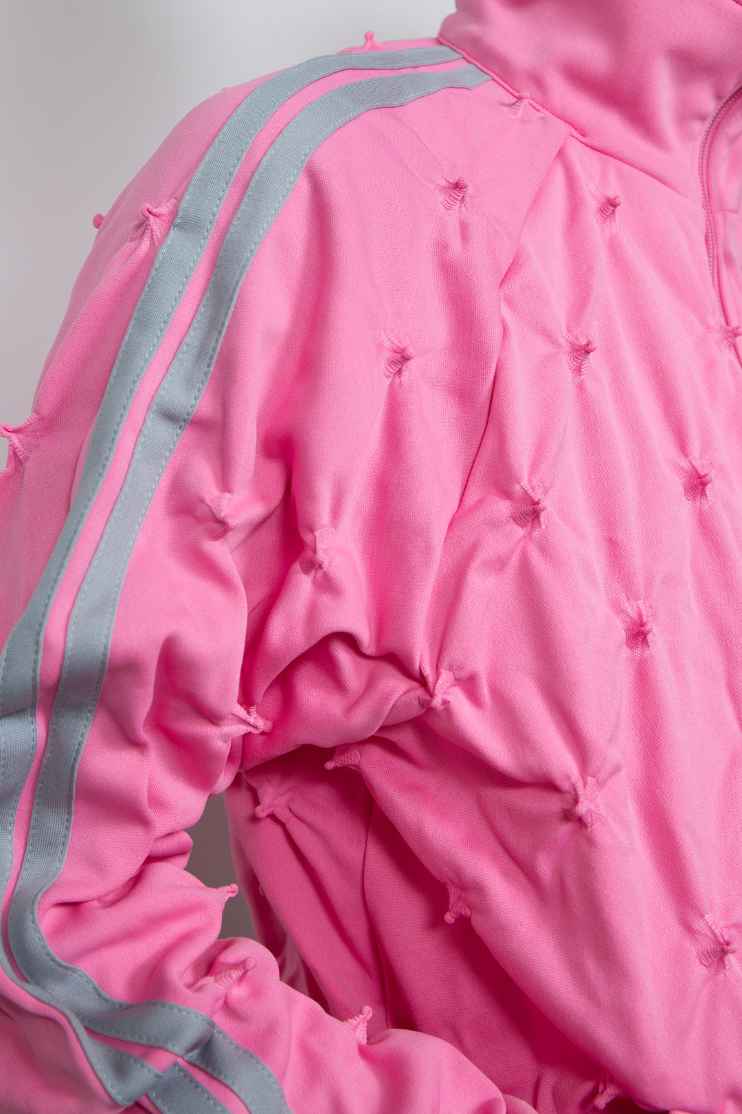 SHIBORI DISTORTION TRACK JKT W/CHARMS PINK