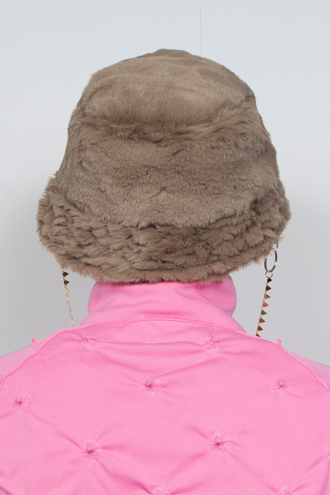 DETACHABLE JEWELRY BUCKET HAT BEIGE
