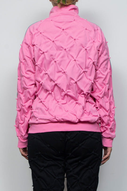 SHIBORI DISTORTION TRACK JKT W/CHARMS PINK