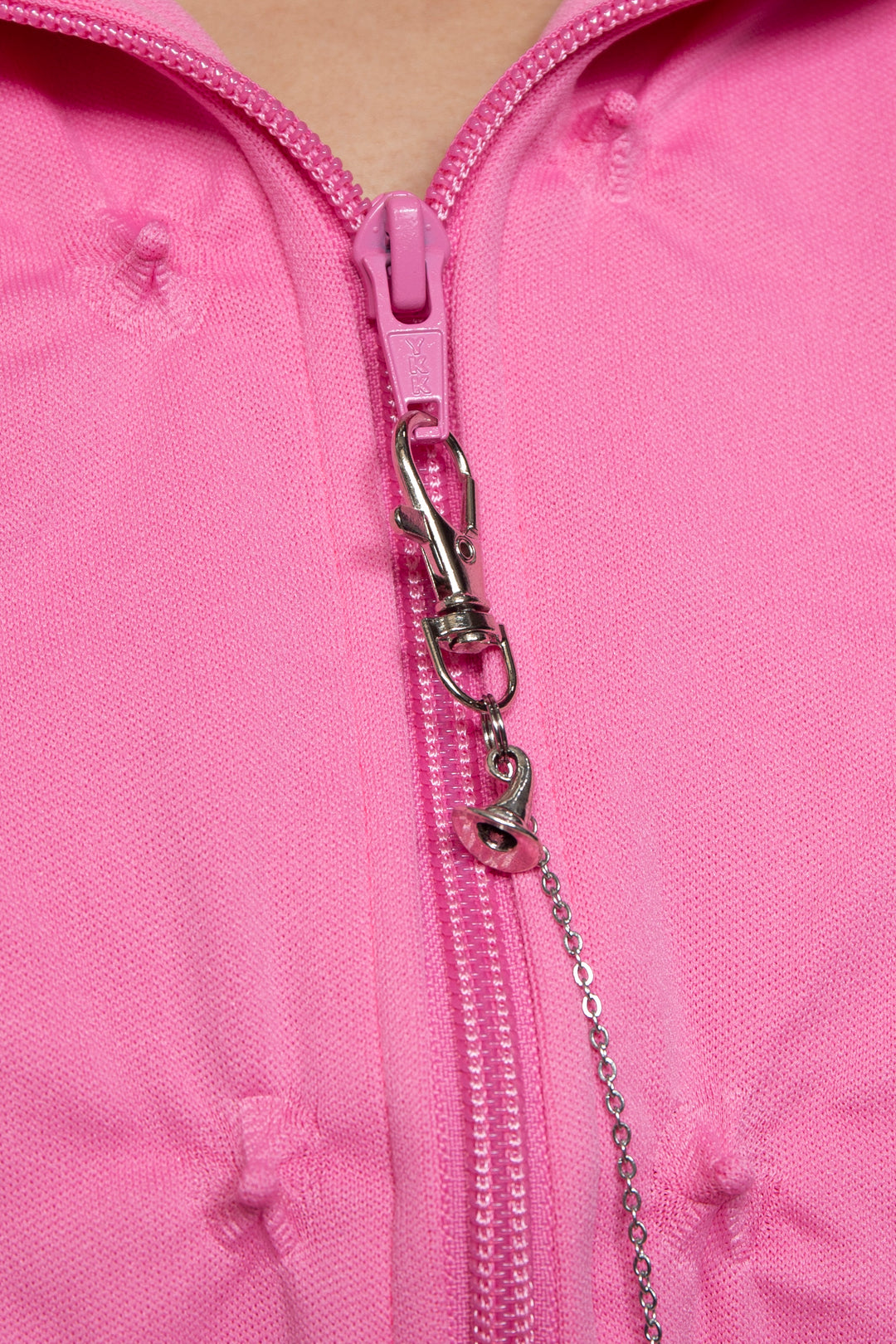 SHIBORI DISTORTION TRACK JKT W/CHARMS PINK