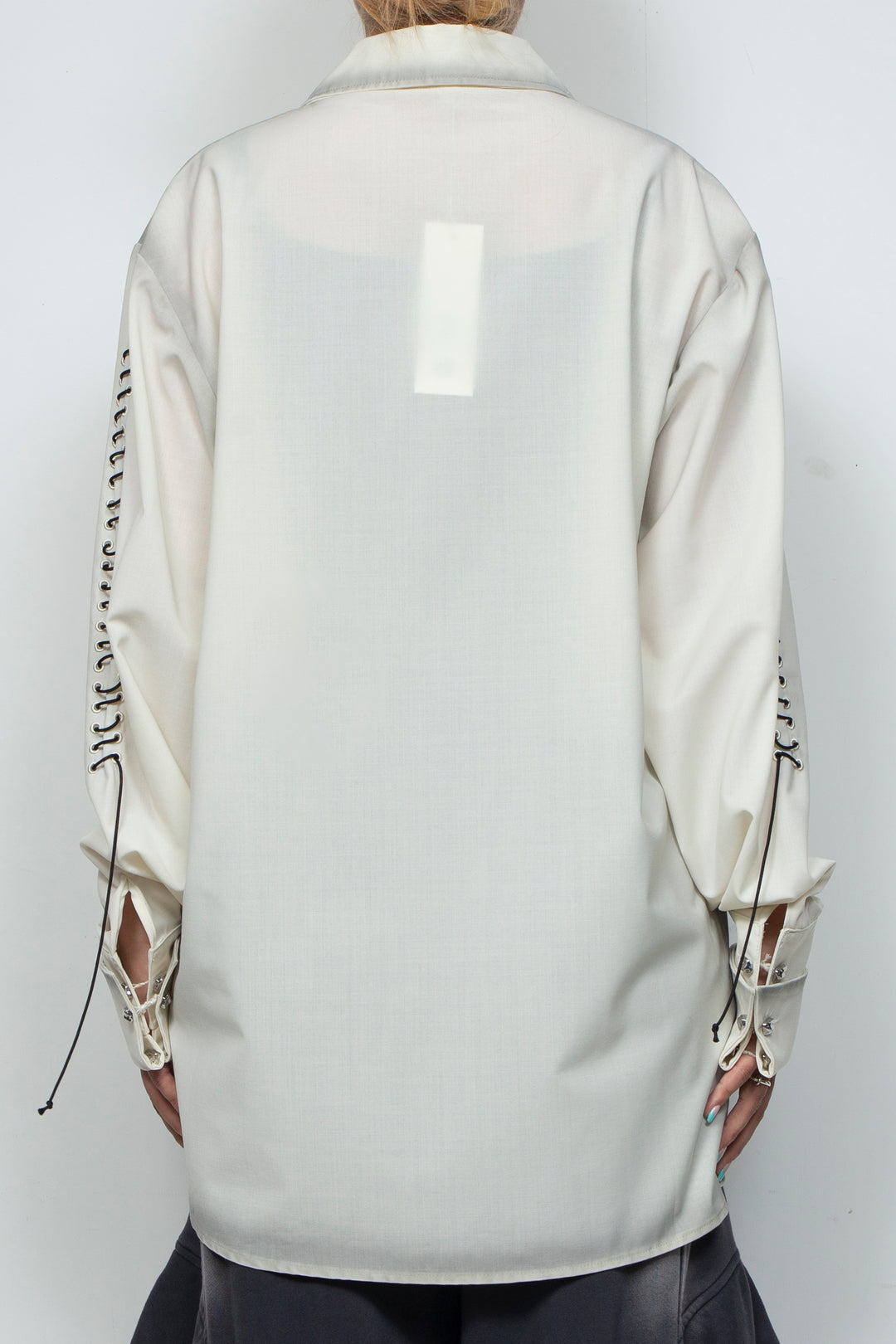 Shadow Effected Stitch Shirt White