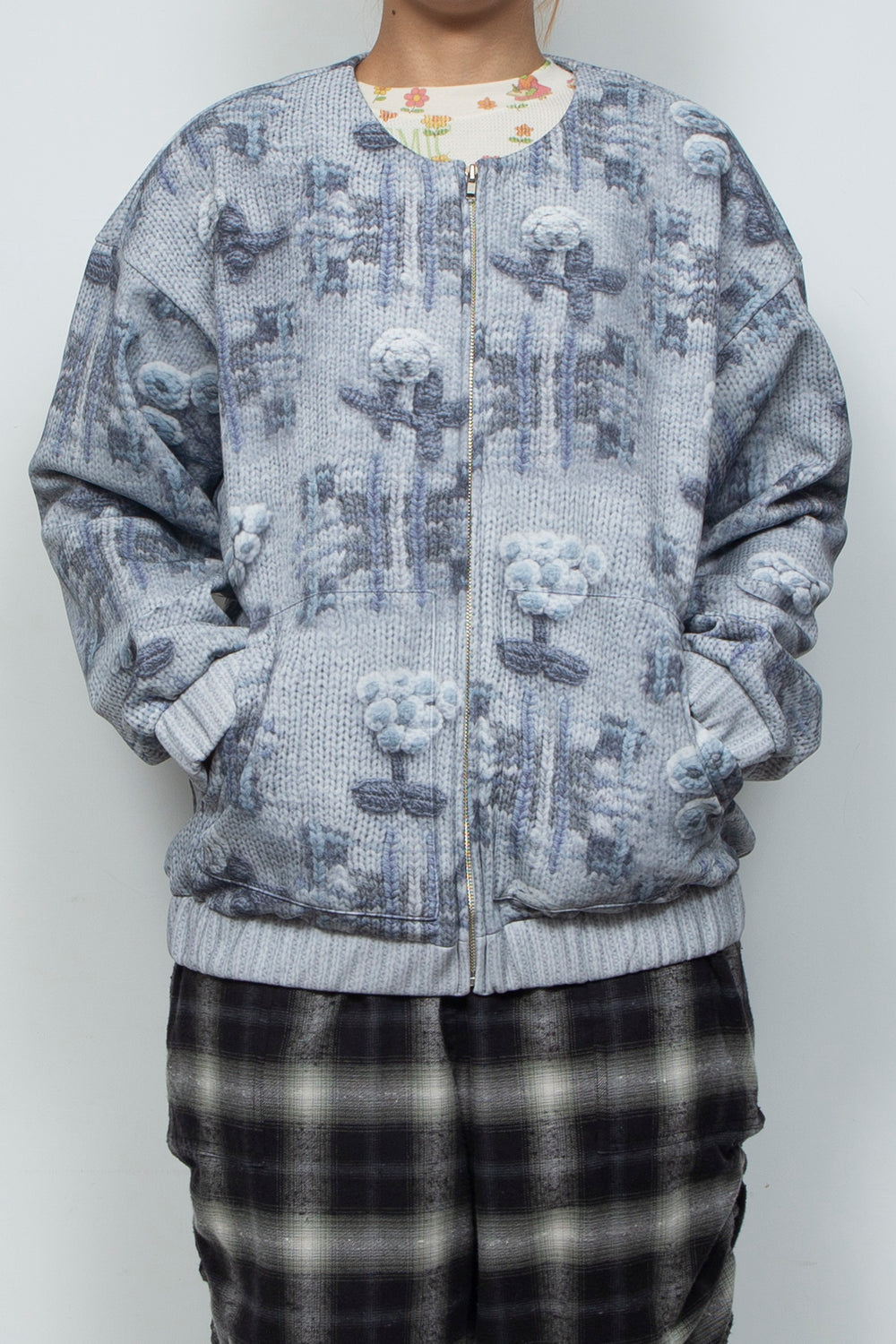 Printed Zip Blouson