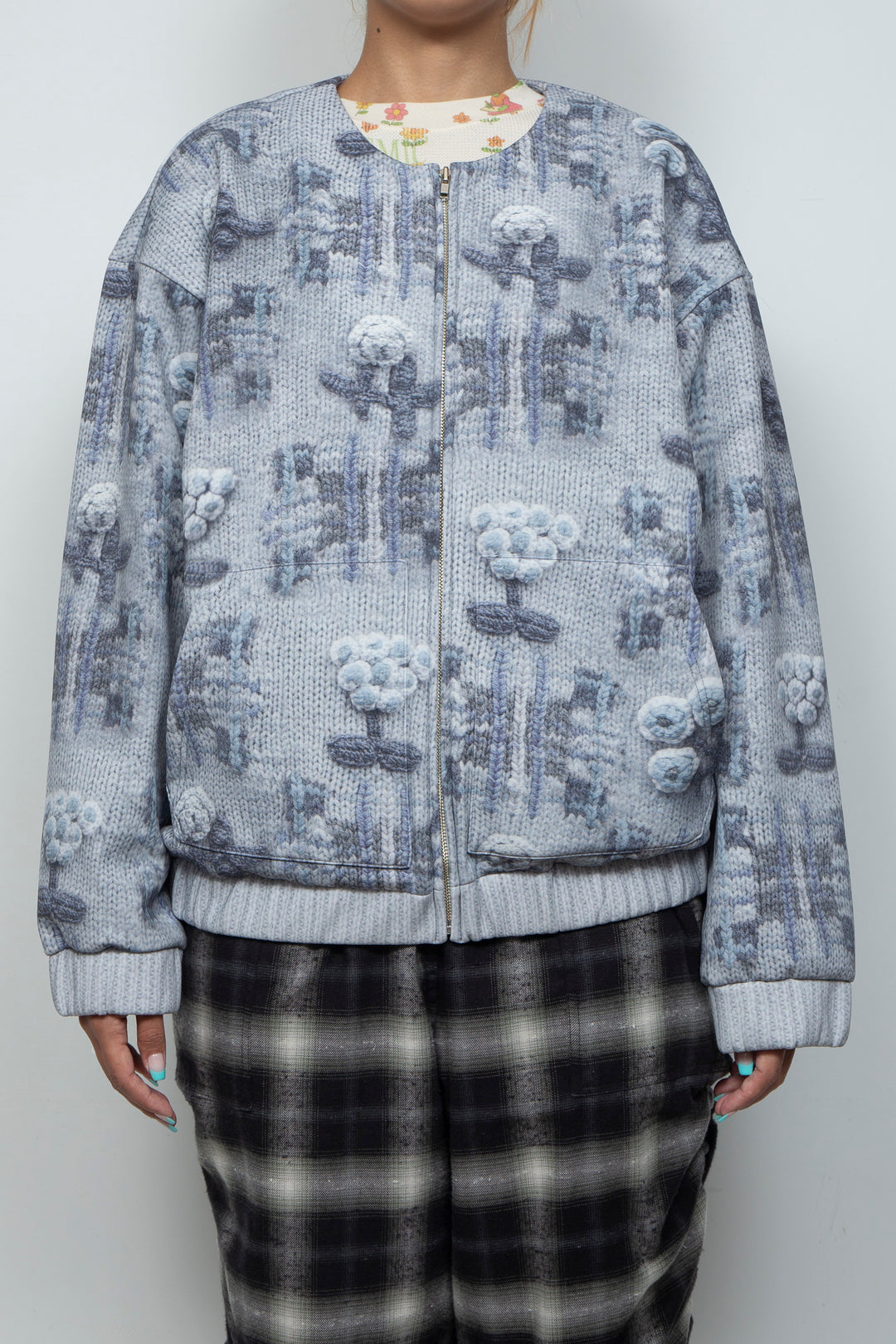 Printed Zip Blouson