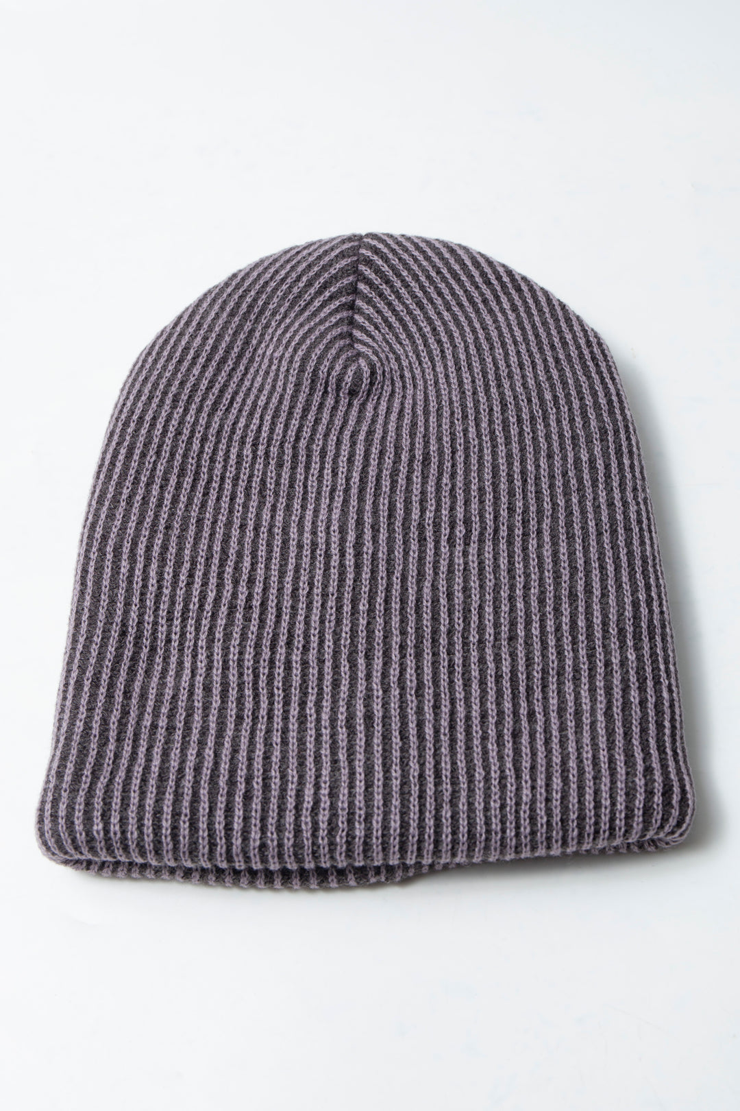 Double Knit Beanie L.Purple × C.Gray