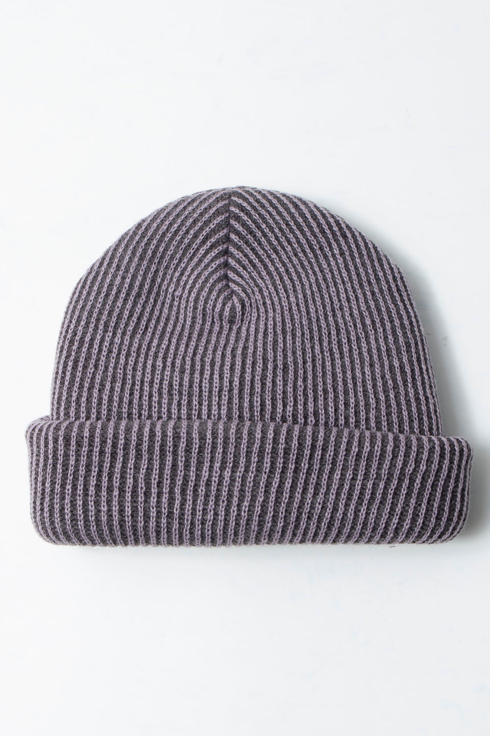 Double Knit Beanie L.Purple × C.Gray