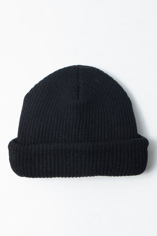 Double Knit Beanie Black