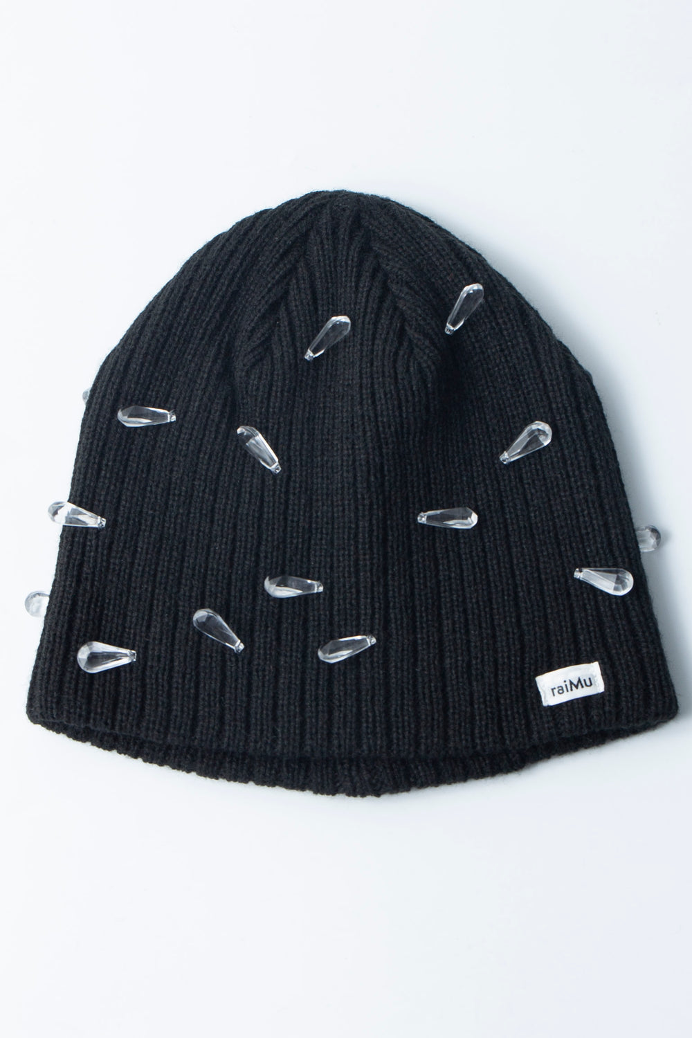 Kirakira Crystal Knit Hat Black
