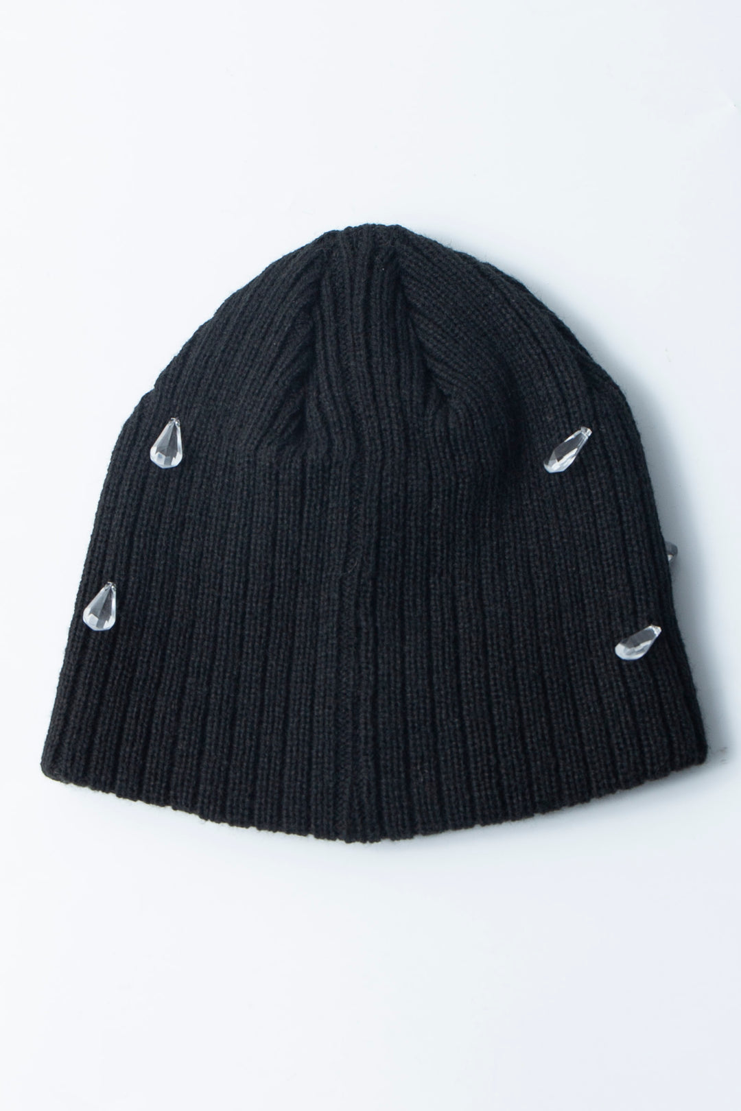 Kirakira Crystal Knit Hat Black