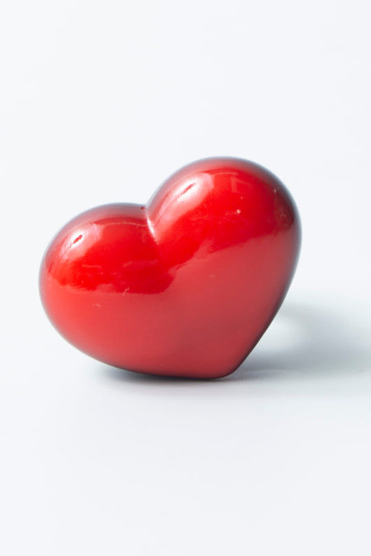 heart ring black × red 10
