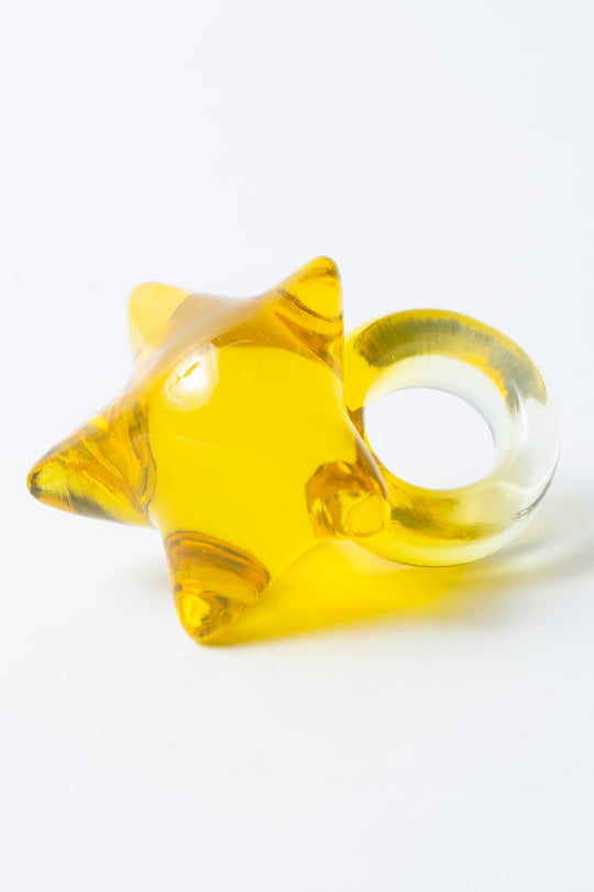 star ring clear yellow 15