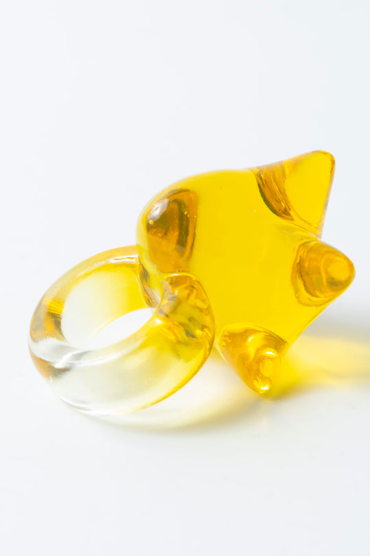 star ring clear yellow 15