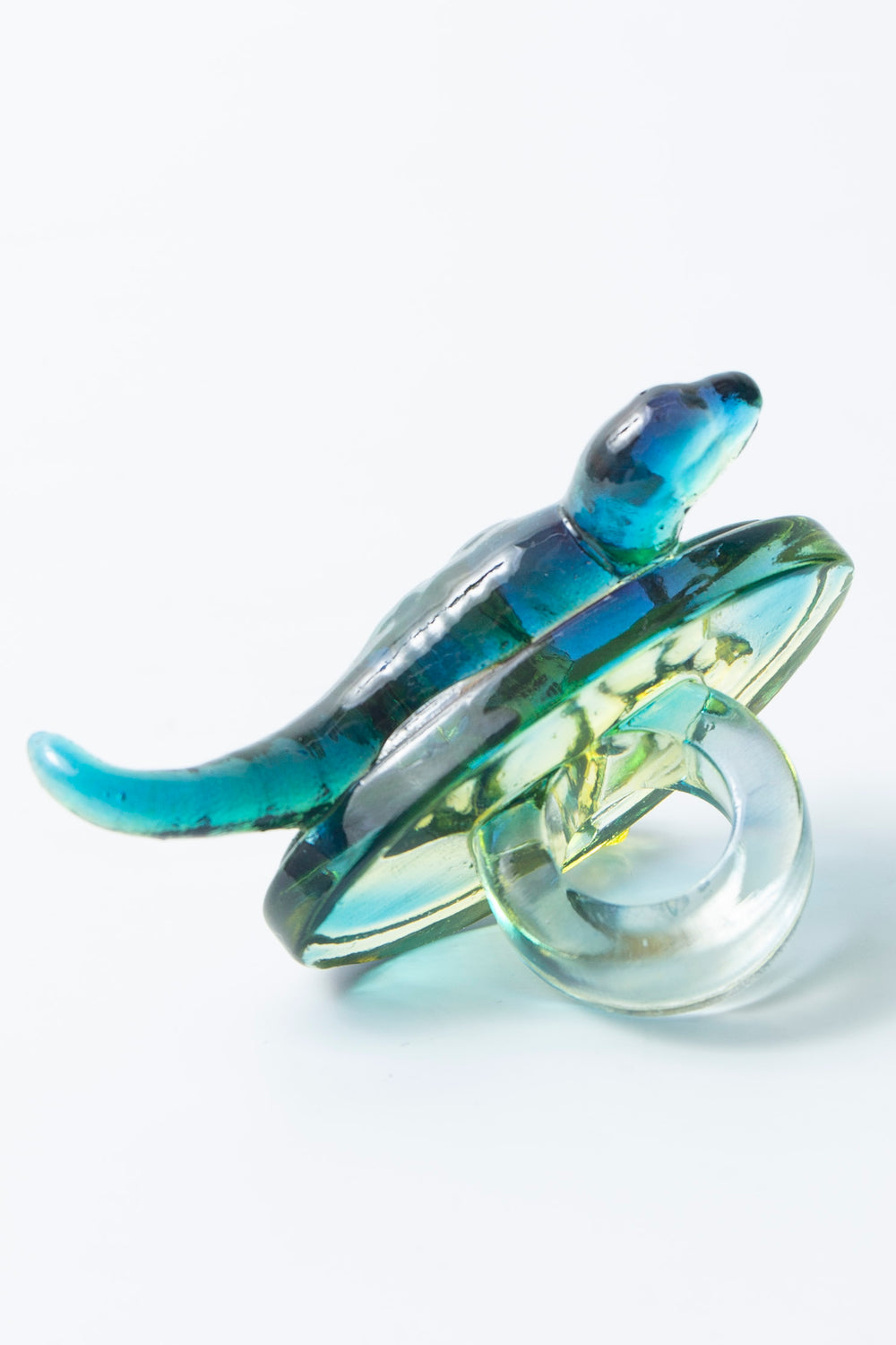 Tyrannosaurus ring clear yellow × blue 10