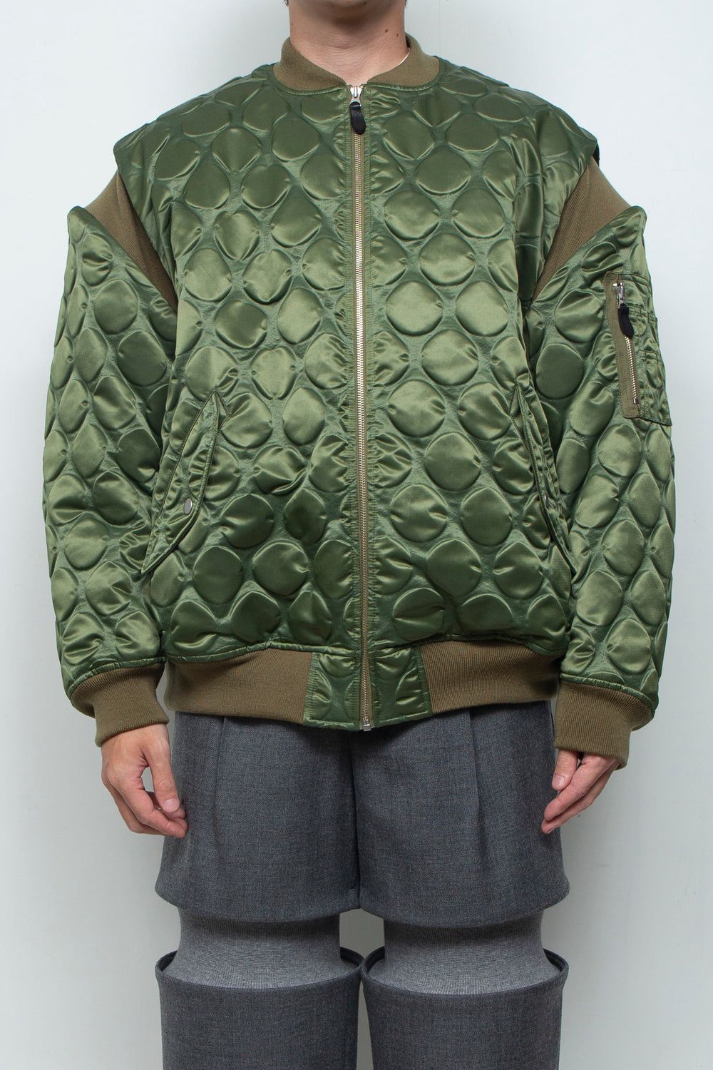 Rib Knit MA-1 Khaki