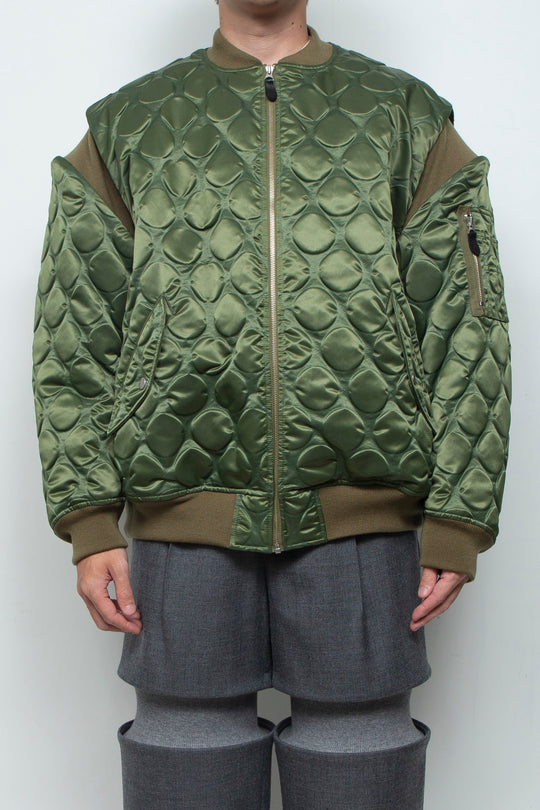 Rib Knit MA-1 Khaki