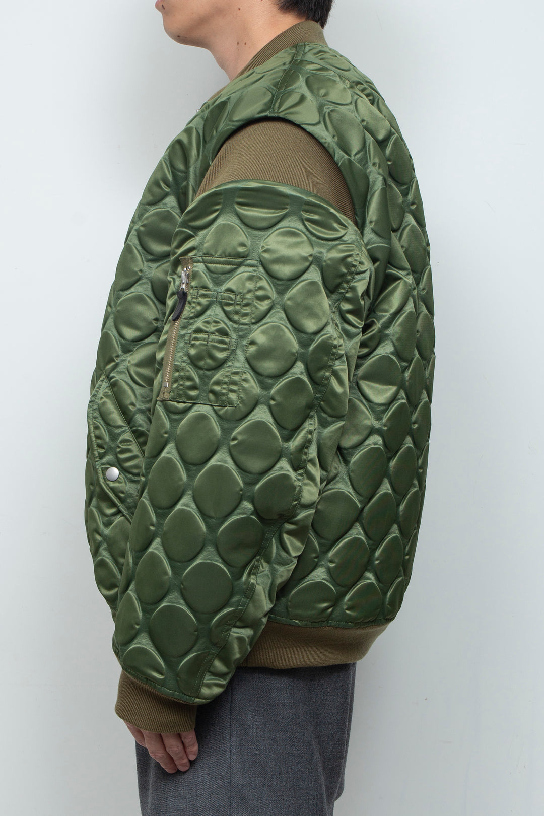 Rib Knit MA-1 Khaki
