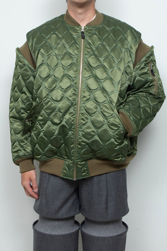 Rib Knit MA-1 Khaki