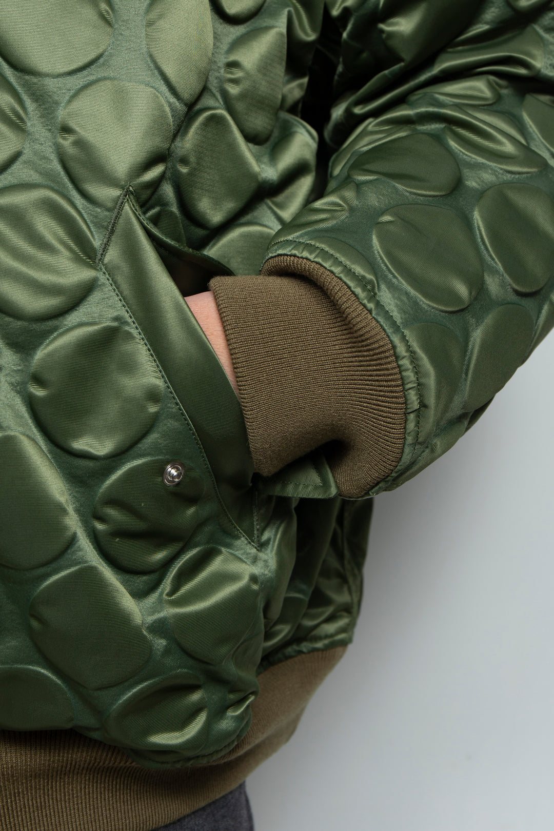 Rib Knit MA-1 Khaki