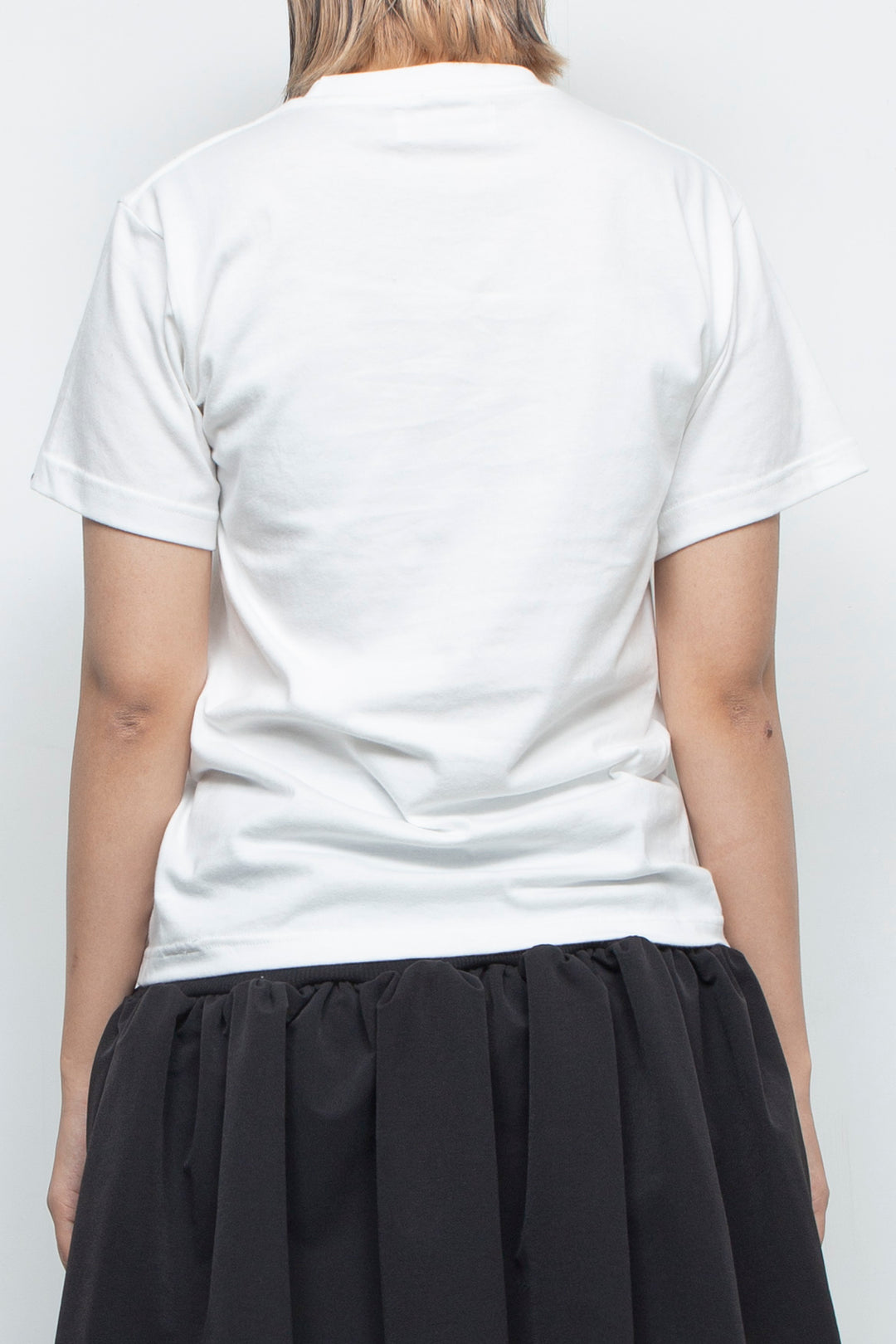 Drawstring Gathered T-Shirt White