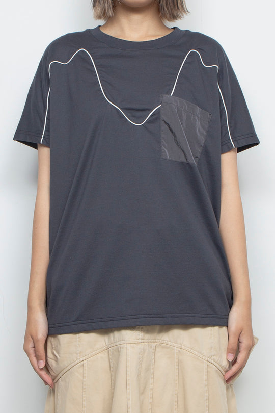 Western piping T-shirt Black