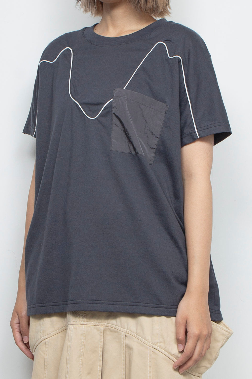 Western piping T-shirt Black