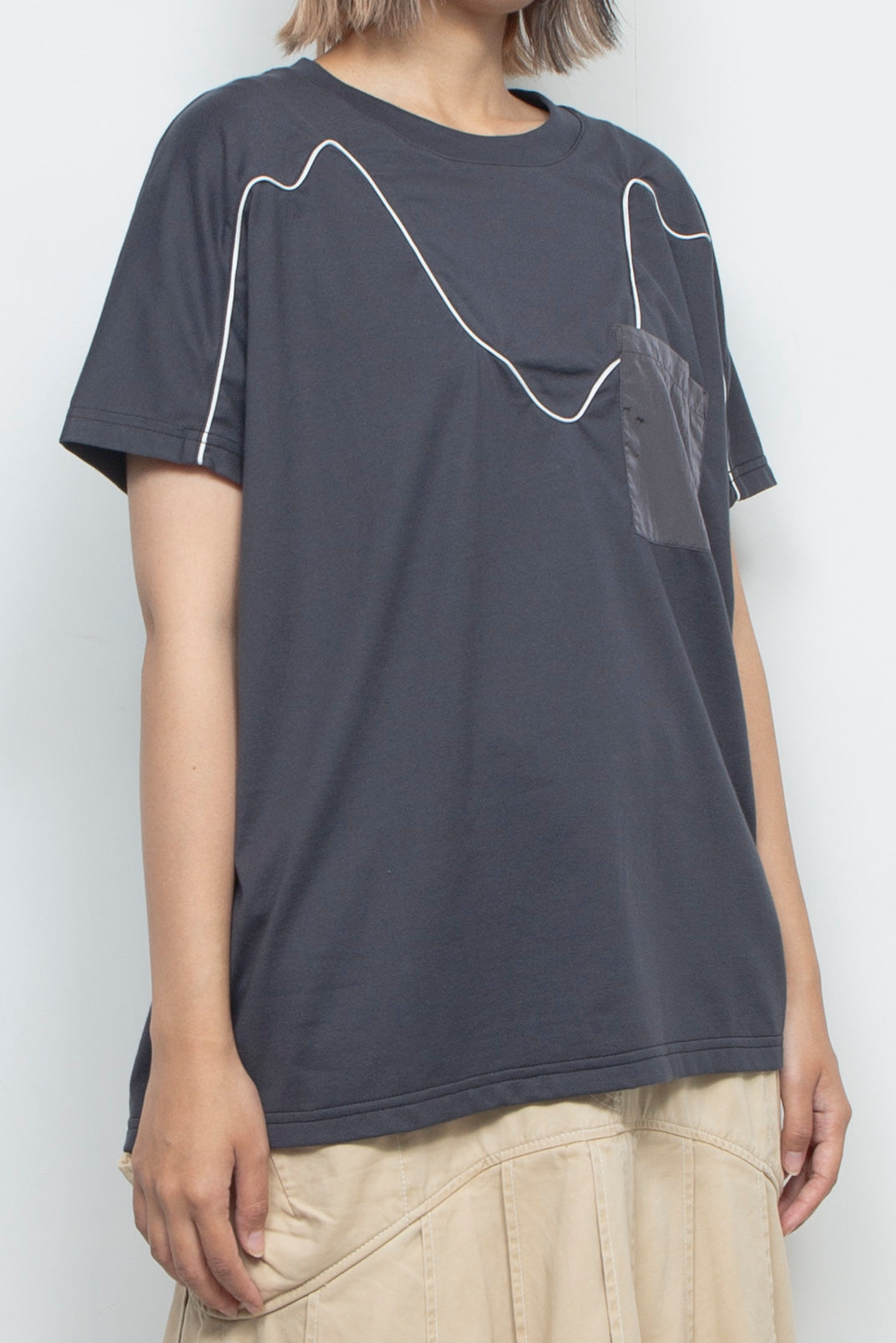 Western piping T-shirt Black
