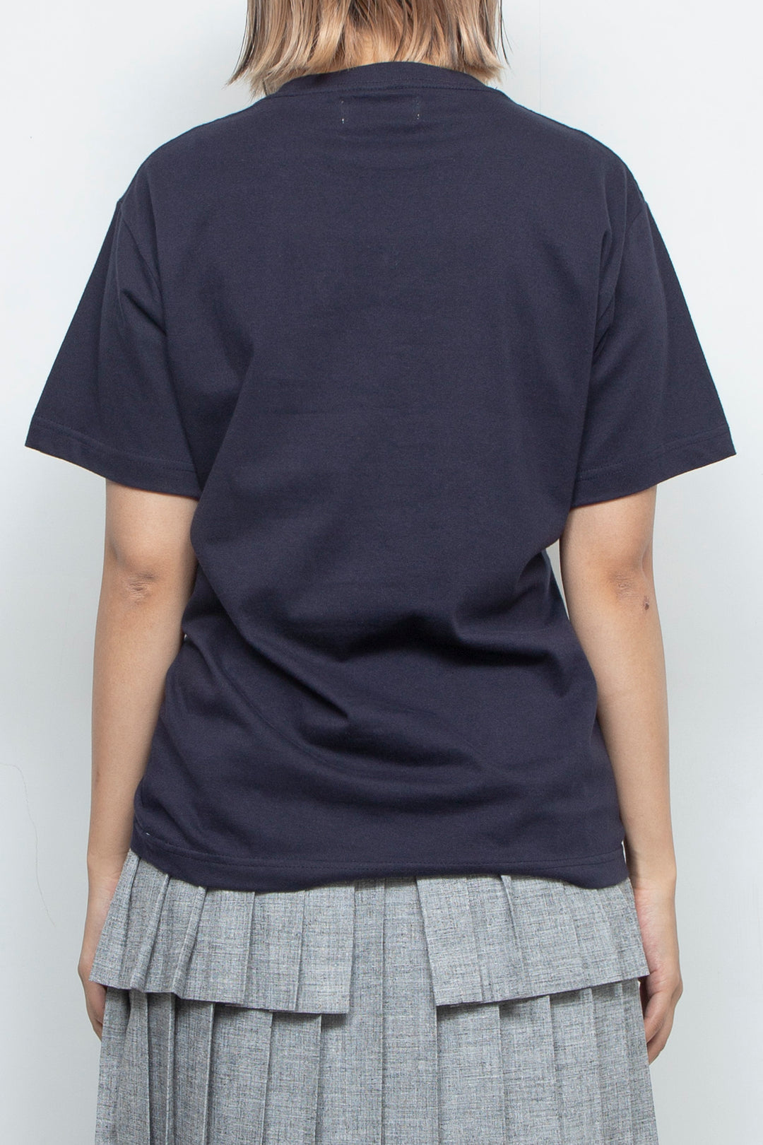 Drawstring Gathered T-Shirt Navy