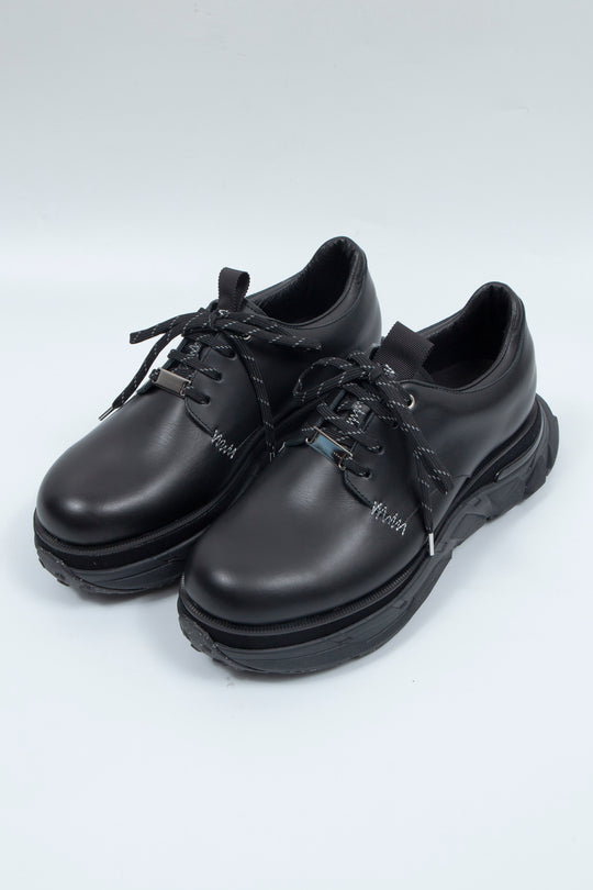 STITCH WORK DOCKING LEATHER SHOES