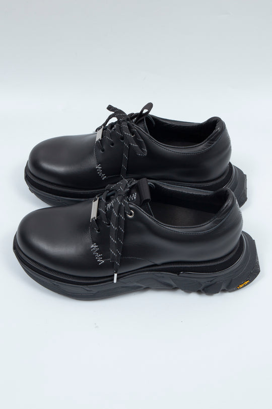 STITCH WORK DOCKING LEATHER SHOES