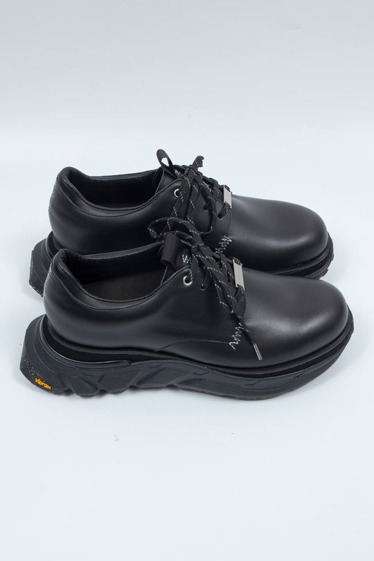 STITCH WORK DOCKING LEATHER SHOES