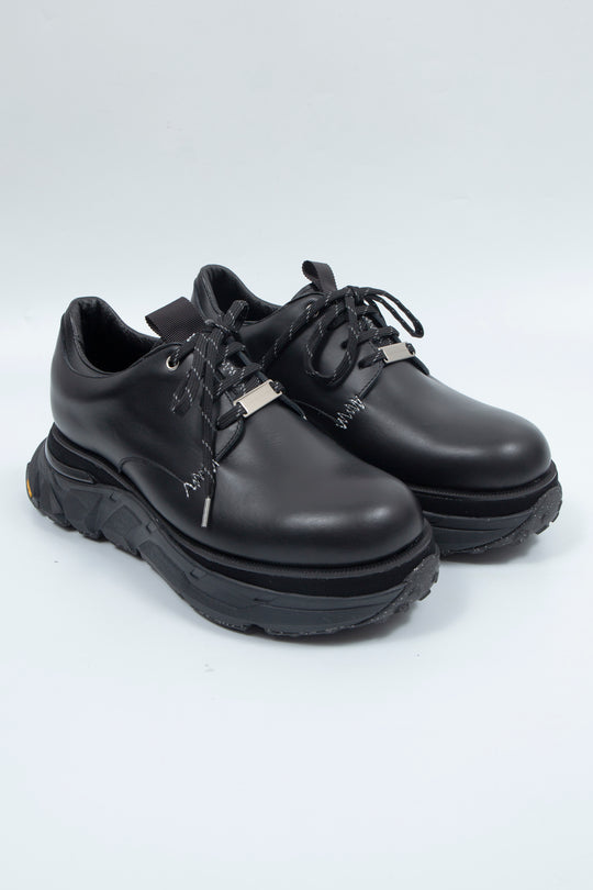 STITCH WORK DOCKING LEATHER SHOES