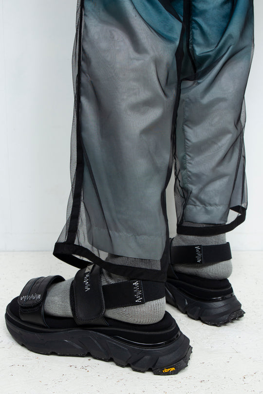 STITCH WORK DOCKING LEATHER SANDALS