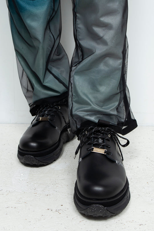STITCH WORK DOCKING LEATHER SHOES