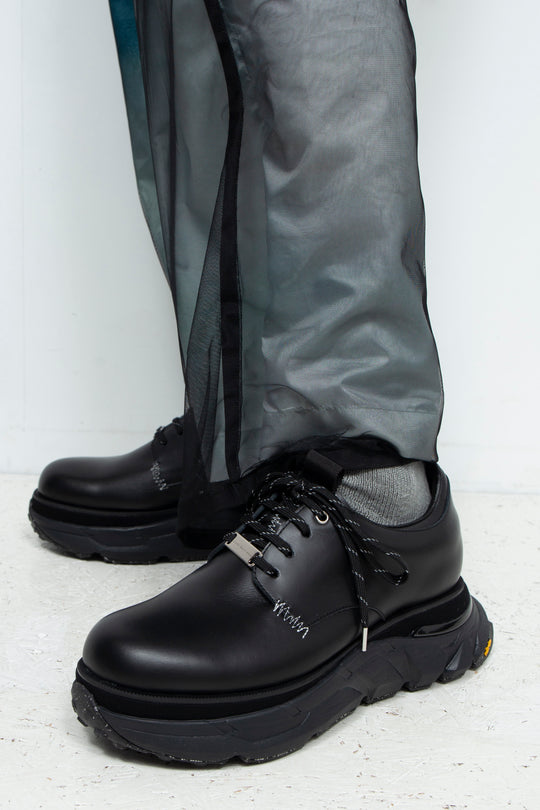 STITCH WORK DOCKING LEATHER SHOES