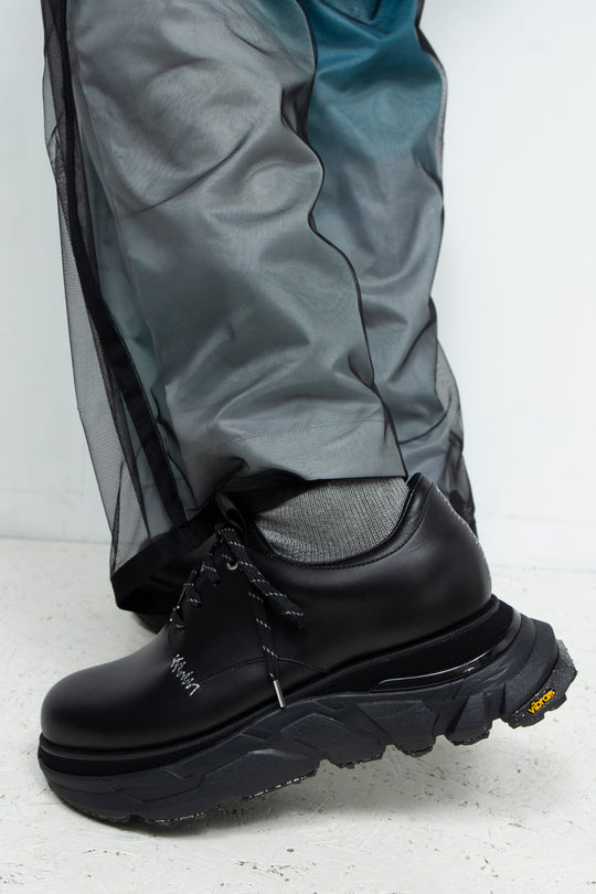 STITCH WORK DOCKING LEATHER SHOES