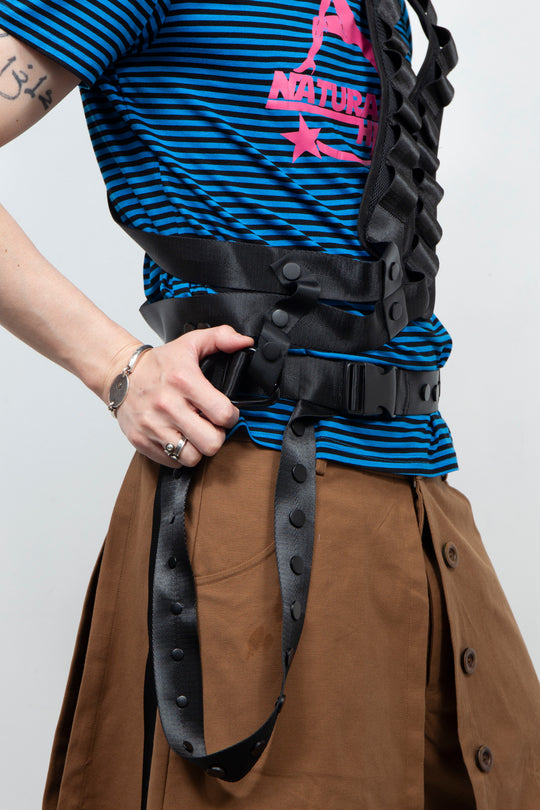 Black decorative shoulder strap