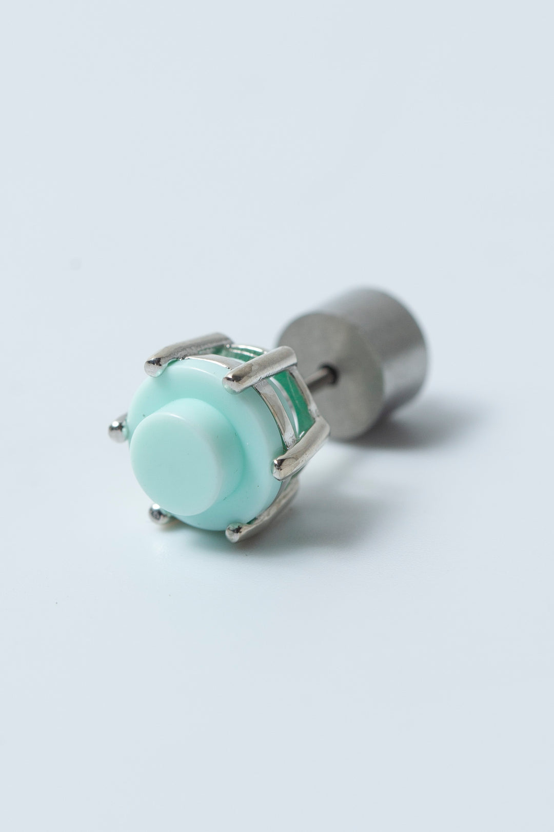 Round colorblock pierced earring
