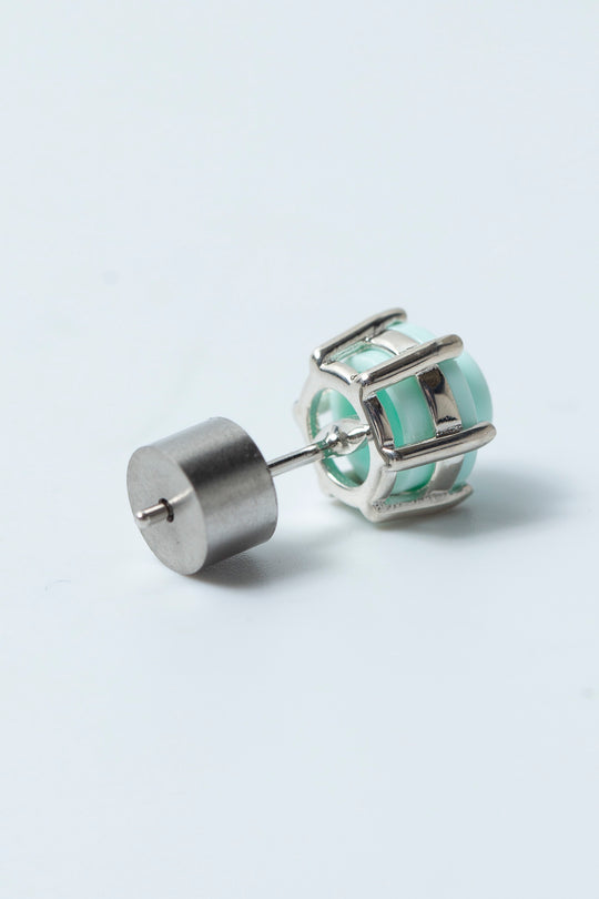 Round colorblock pierced earring